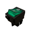 Black DPST 20A 250/125VAC (ON-OFF) Illuminated Rocker Switch with Green LED