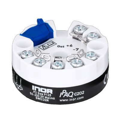 IPAQ C202 20°C-90°C PT100 Universal Input Temperature Transmitter (Head Mounted) | INOR