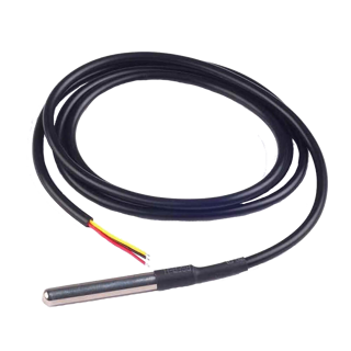 6mm x 30mm DS18B20 PFA Digital Temperature Sensor with 300mm PFA Twisted Cable