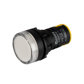 White 22mm 230VAC 50Hz C/W Locking Nut IP65 Round LED Pilot Light
